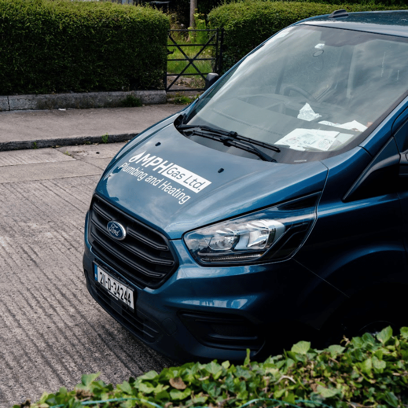 MPH Gas Ltd van parked outside residential area